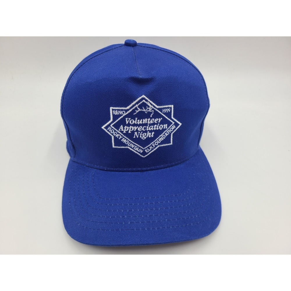 Vintage RMEF Rocky Mountain Elk Foundation 1999 Volunteer Night Snapback Hat Cap